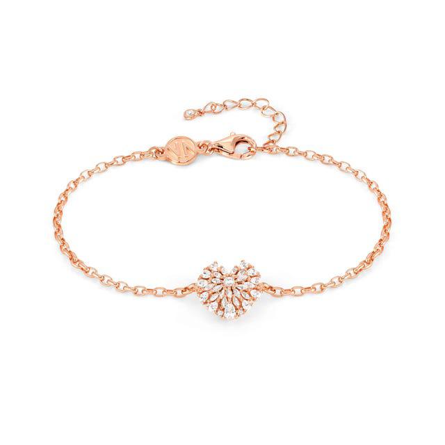 Nomination RayOfLight Bracelet, Heart, White Cubic Zirconia, Rose Gold