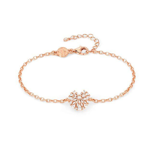 Nomination RayOfLight Bracelet, Heart, White Cubic Zirconia, Rose Gold