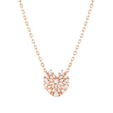 Nomination RayOfLight Necklace, Heart, White Cubic Zirconia, Rose Gold