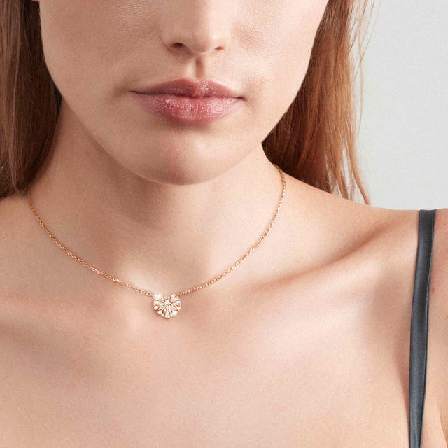 Nomination RayOfLight Necklace, Heart, White Cubic Zirconia, Rose Gold