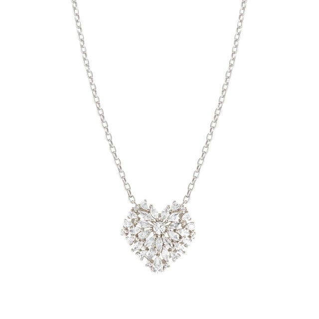 Nomination RayOfLight Necklace, Heart, White Cubic Zirconia, Silver