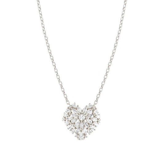 Nomination RayOfLight Necklace, Heart, White Cubic Zirconia, Silver