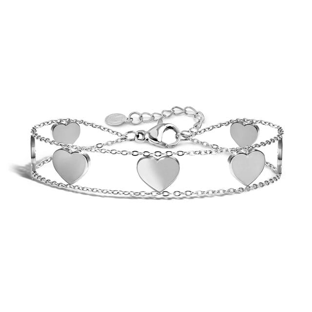 Nomination Ritmatika Double Chain Heart Bracelet