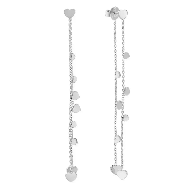 Nomination Ritmatika Double Chain Silver Heart Earrings