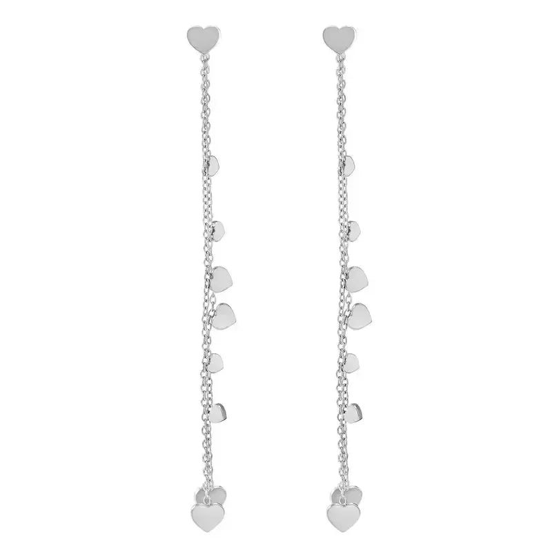 Nomination Ritmatika Double Chain Silver Heart Earrings