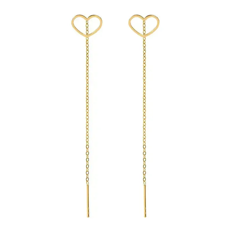 Nomination Ritmatika Long Gold Heart earrings