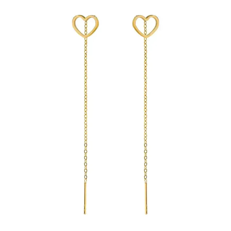 Nomination Ritmatika Long Gold Heart earrings