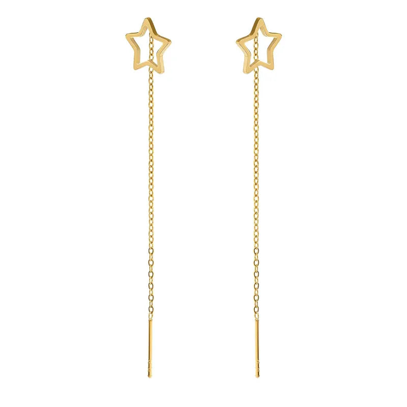 Nomination Ritmatika Long Gold Star Earrings