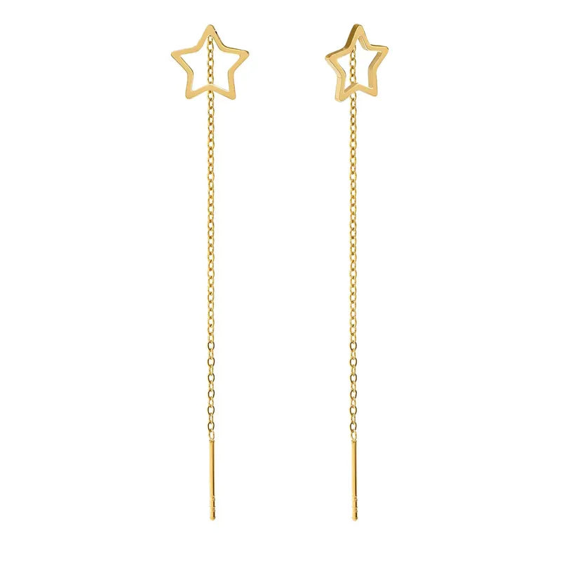 Nomination Ritmatika Long Gold Star Earrings