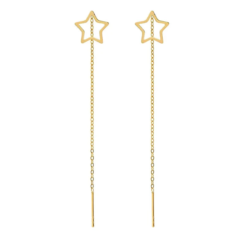 Nomination Ritmatika Long Gold Star Earrings