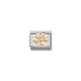 Nomination Rose Gold Daffodil with CZ Link