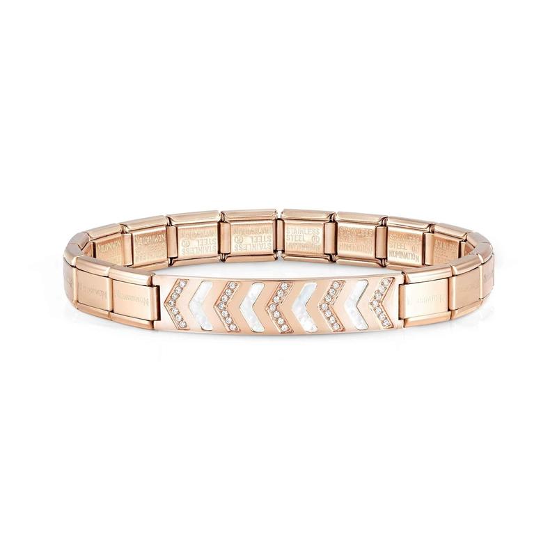 Nomination Rose Trendsetter Bracelet,Cz And Mother Of Pearl