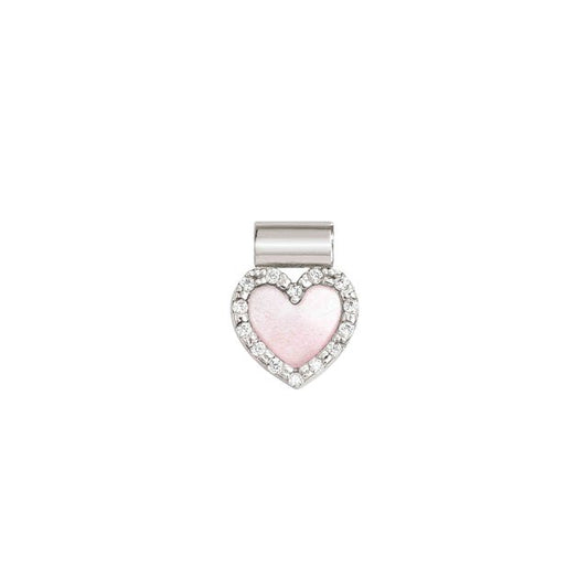 Nomination SEIMIA PENDANT, PINK MOTHER OF PEARL HEART, CZ
