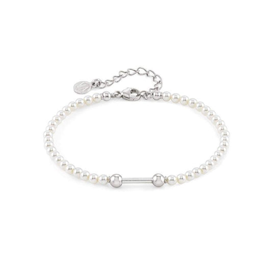 Nomination SeiMia Bracelet, Simulated White Pearls, Silver