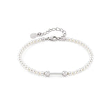 Nomination SeiMia Bracelet, Simulated White Pearls, Silver