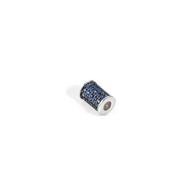Nomination SeiMia Elegance Spacer Tube, Blue Cubic Zirconia, Silver