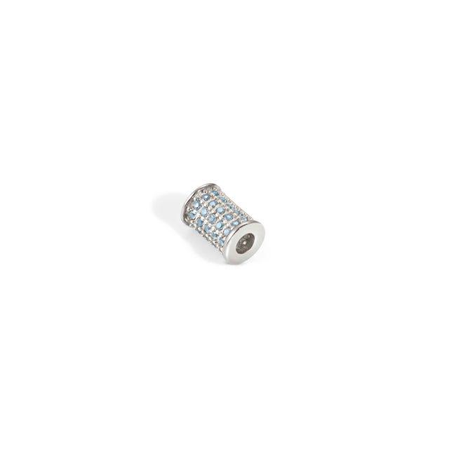 Nomination SeiMia Elegance Spacer Tube, Light Blue Cubic Zirconia, Silver