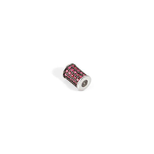 Nomination SeiMia Elegance Spacer Tube, Red Cubic Zirconia, Silver