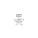 Nomination SeiMia Flora Pendant, Flower, Large, Opal Cubic Zirconia, Silver