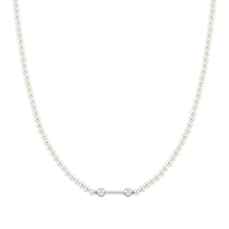 Nomination SeiMia Necklace, Simulated White Pearls, Silver