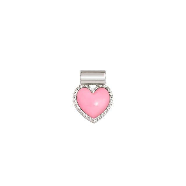 Nomination SeiMia Pendant, Fuschia Heart, Silver & Enamel