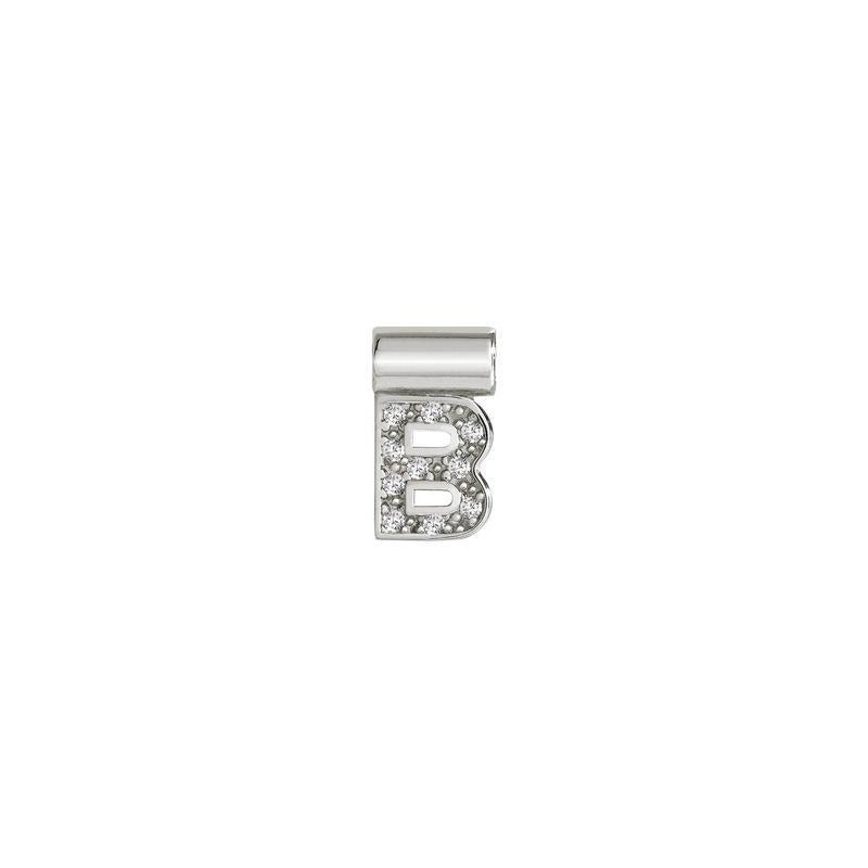 Nomination SeiMia Pendant, Letter B, Cubic Zirconia, Silver