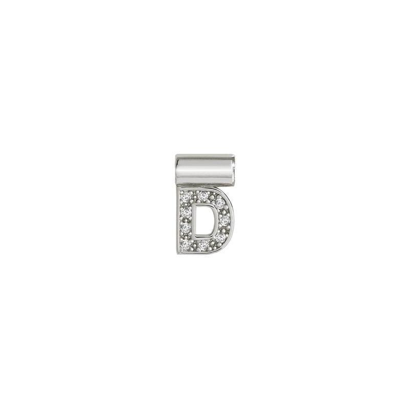 Nomination SeiMia Pendant, Letter D, Cubic Zirconia, Silver