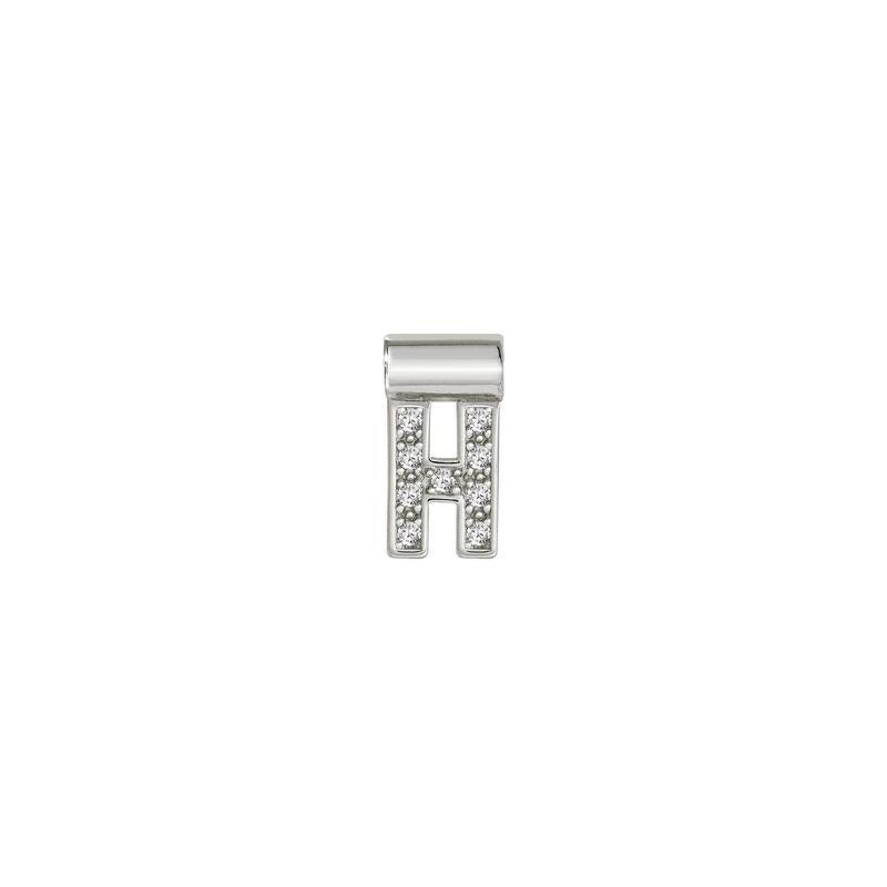 Nomination SeiMia Pendant, Letter H, Cubic Zirconia, Silver