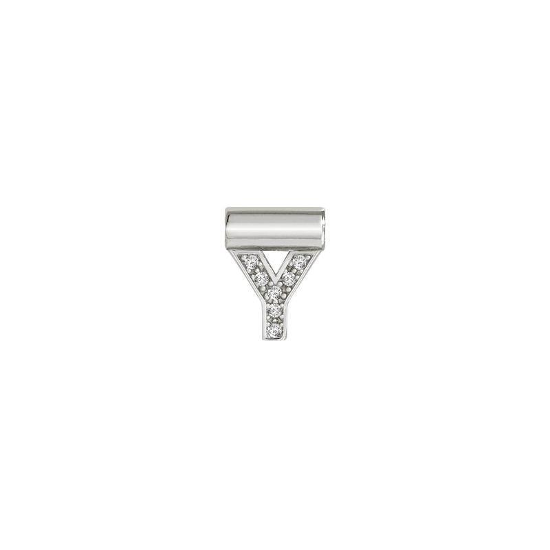 Nomination SeiMia Pendant, Letter Y, Cubic Zirconia, Silver