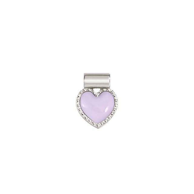 Nomination SeiMia Pendant, Lilac Heart, Silver & Enamel