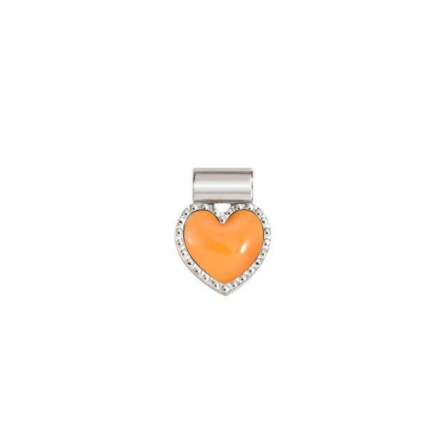 Nomination SeiMia Pendant, Orange Heart, Silver & Enamel