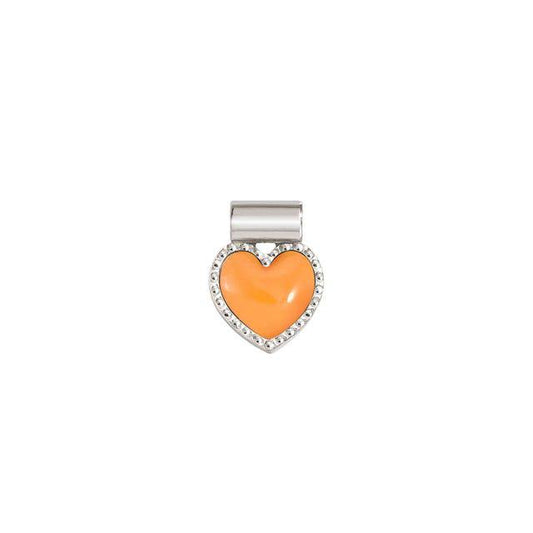 Nomination SeiMia Pendant, Orange Heart, Silver