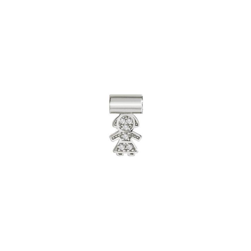 Nomination SeiMia Pendant, Pave Girl, Silver
