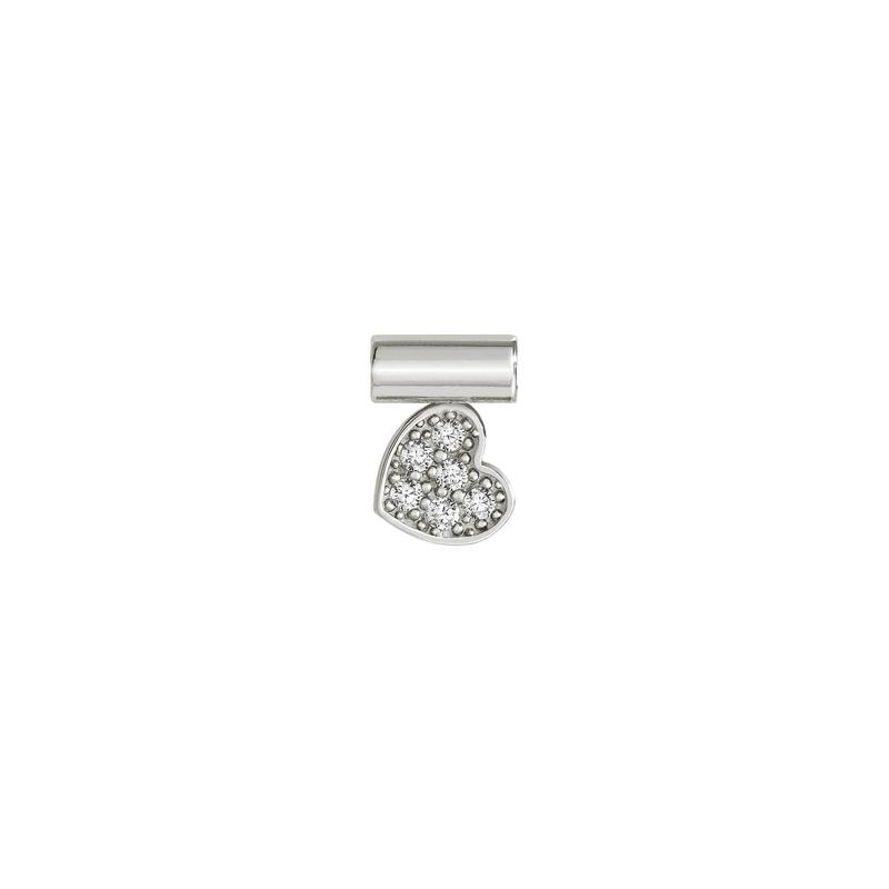 Nomination SeiMia Pendant, Pave Heart, Silver