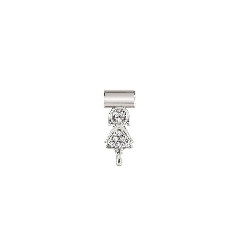 Nomination SeiMia Pendant, Pave Mom, Silver