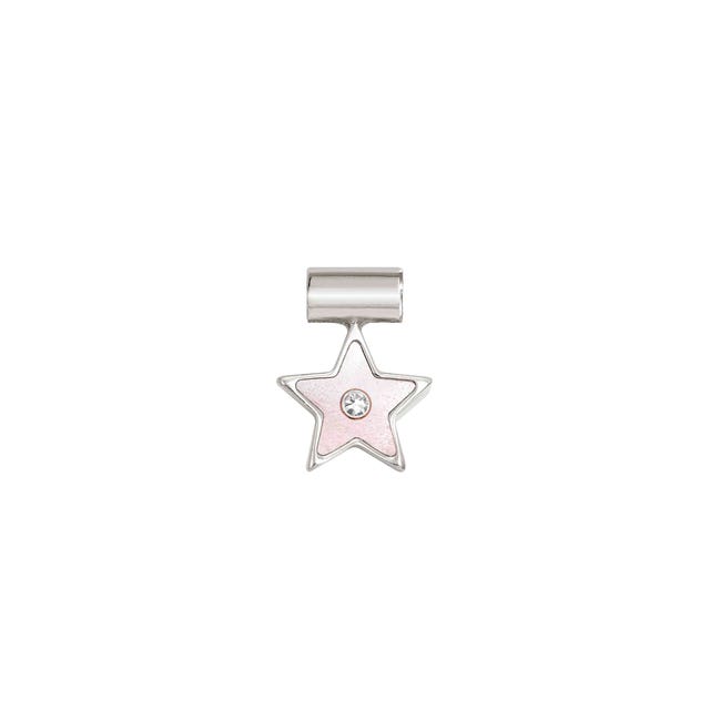 Nomination SeiMia Pendant, Pink Mother Of Pearl Star, Cubic Zirconia, Silver