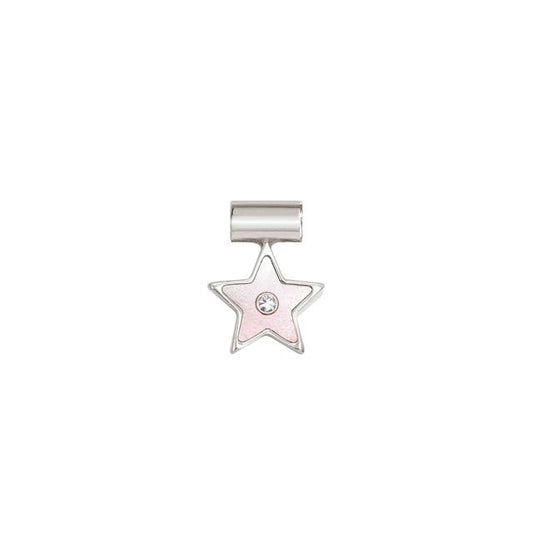 Nomination SeiMia Pendant, Pink Mother Of Pearl Star, Cubic Zirconia, Silver