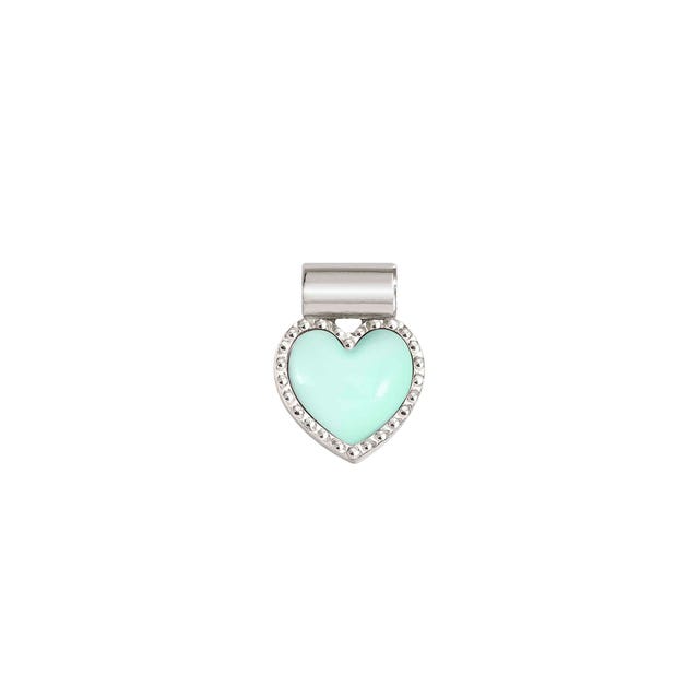Nomination SeiMia Pendant, Turquoise Heart, Silver & Enamel