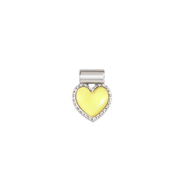 Nomination SeiMia Pendant, Yellow Heart, Silver & Enamel