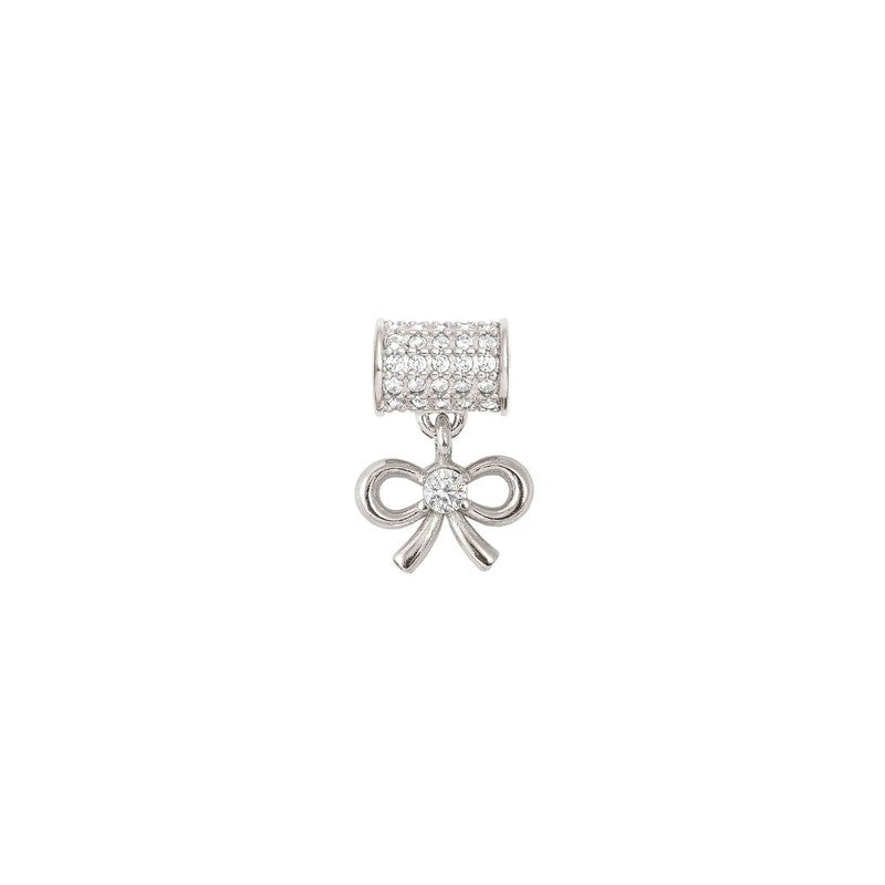 Nomination SeiMia White Edition Pendant, Pave, Bow, Cubic Zirconia