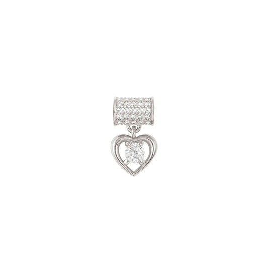 Nomination SeiMia White Edition Pendant, Pave, Heart, Cubic Zirconia