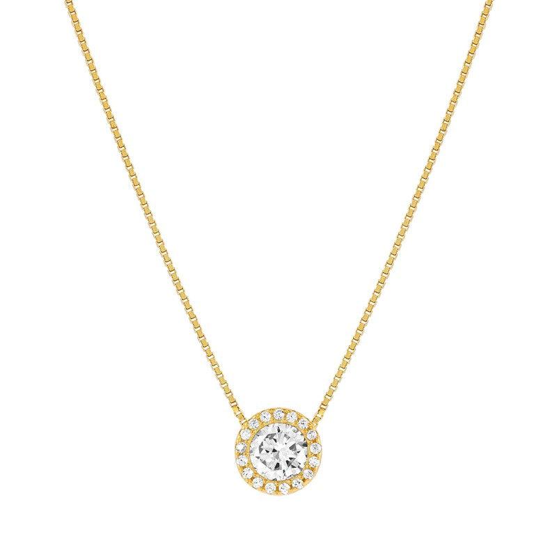 Nomination Seidivina Necklace, Cubic Zirconia, Gold, Stainless Steel