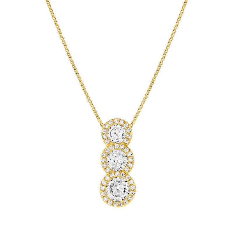 Nomination Seidivina Necklace, Rich, Cubic Zirconia, Gold, Stainless Steel