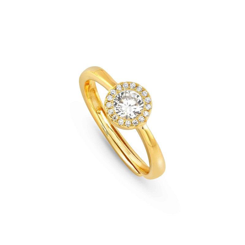 Nomination Seidivina Ring, Cubic Zirconia, Gold, Stainless Steel