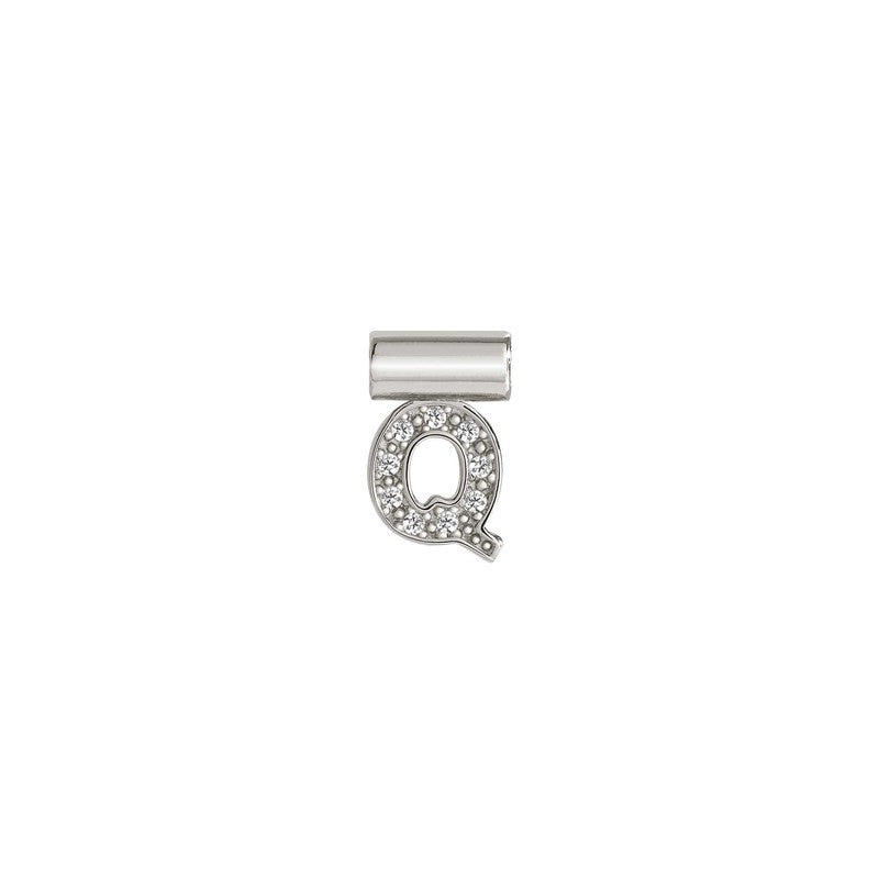 Nomination Seimia Pendant, Letter Q, Cubic Zirconia, Silver