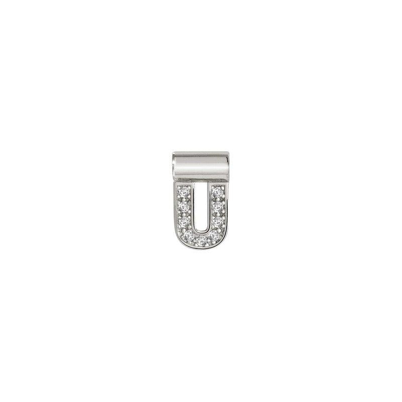 Nomination Seimia Pendant, Letter U, Cubic Zirconia, Silver