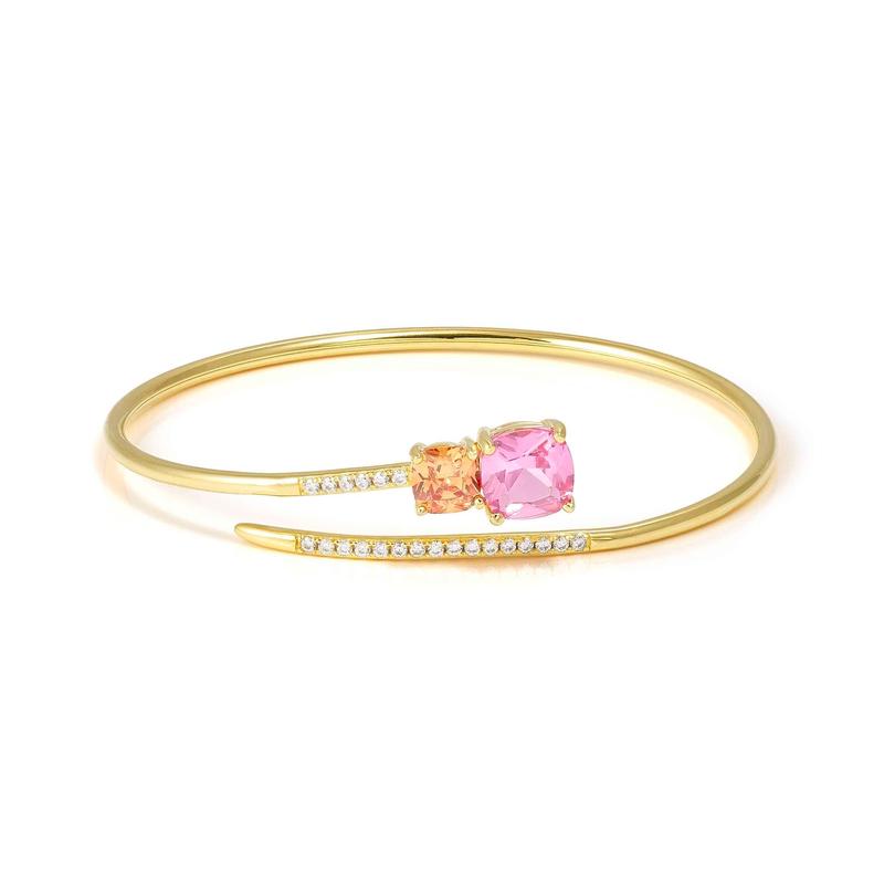 Nomination Semi-Rigid Colour Wave Aurora Cubic Zirconia Double Stone Bracelet