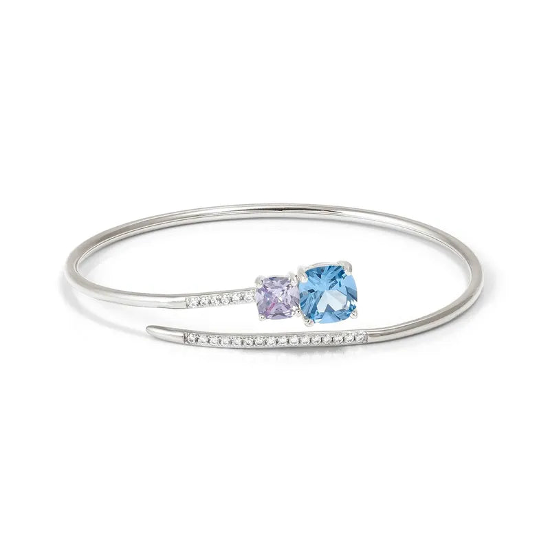 Nomination Semi-Rigid Colour Wave Aurora Cubic Zirconia Double Stone Bracelet