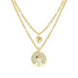 Nomination Sentimental Necklace, Heart, Cubic Zirconia, 24K Gold