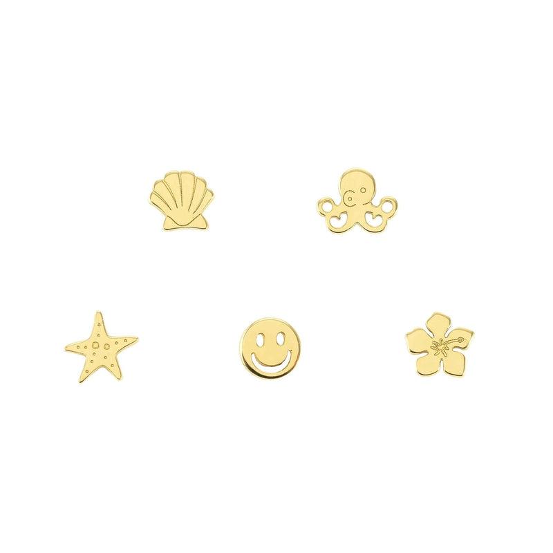 Nomination Set 5 Single Earrings With Gold Plated Finish